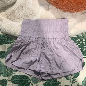 FREE PEOPLE MOVEMENT THE WAY HOME SHORTS LAVENDER MIST
